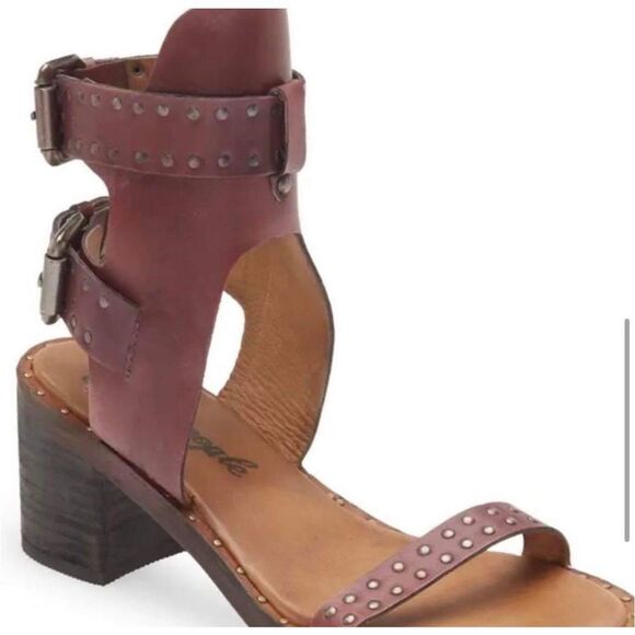 New Free  People Happiness Heeled Sandals Size 39.5 - Picture 7 of 9